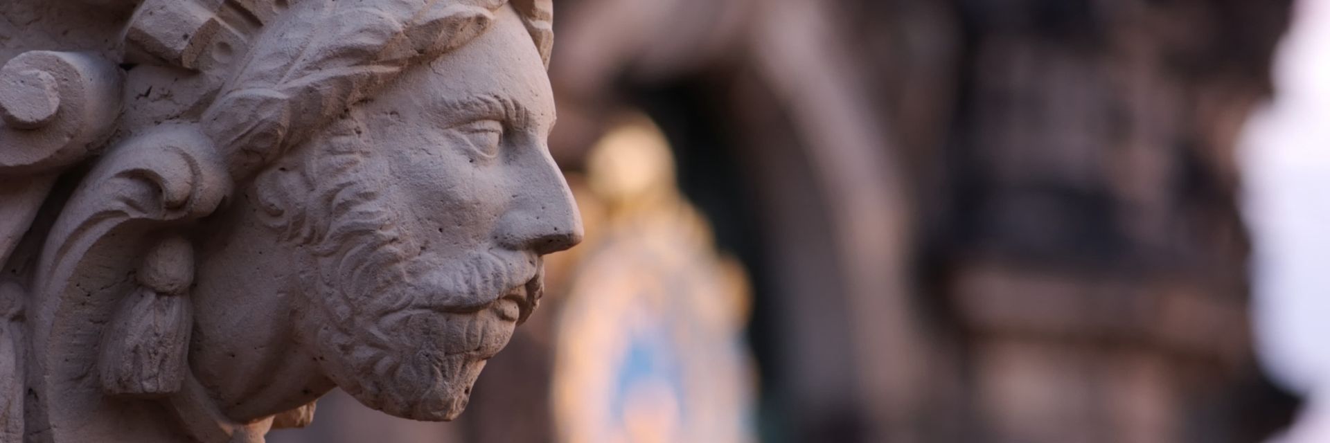 Sculpture at Zwinger castle in Dresden, Germany.